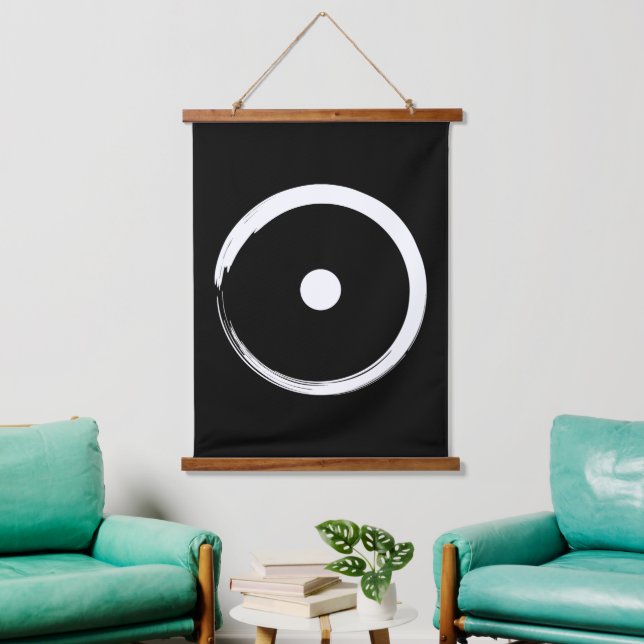 Astrological Sun Sign - Buddhism Zen Circle 2 Hanging Tapestry (Living Room)