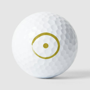 Astrological Sun Sign - Buddhism Zen Circle 3 Golf Balls