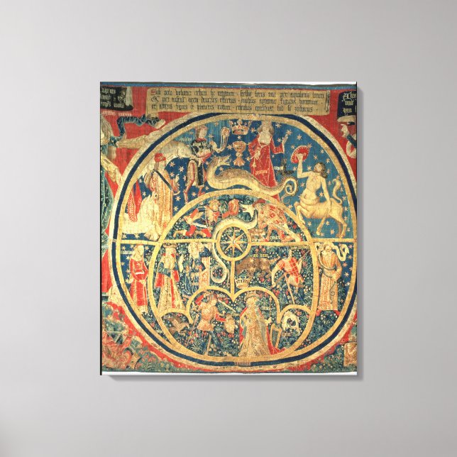 Astrological tapestry canvas print (Front)