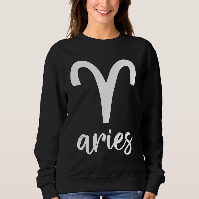 Astrology Aries Zodiac Sweatshirt (Front)