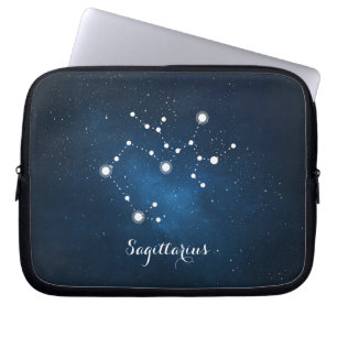 Astrology Blue Nebula Sagittarius Zodiac Sign Laptop Sleeve