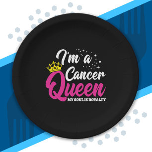 Astrology Cancer Birthday Queen Zodiac June July Paper Plate