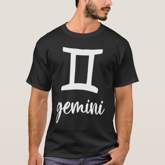 Astrology Gemini Zodiac T-Shirt (Front)