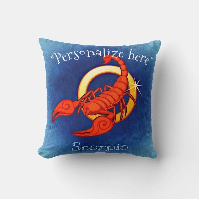 Astrology Horoscope Scorpio Decorative Throw P Cushion (Front)