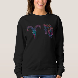 Astrology Horoscope Zodiac Signs Aries and Virgo C Sweatshirt