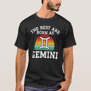 Astrology May & June Birthday Zodiac Sign Retro Ge T-Shirt