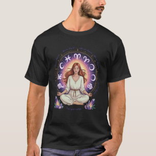 Astrology Meditation Yoga Exercise Zodiac Crystal T-Shirt