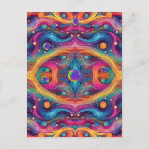 Astrology planet space galaxy universe postcard
