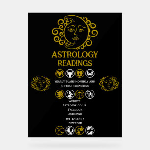 Astrology Reading Acrylic Sign
