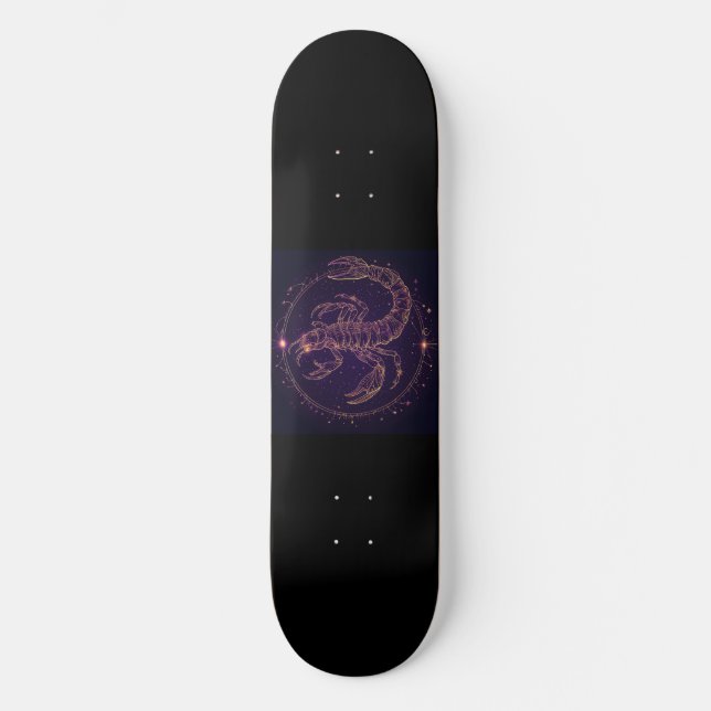 Astrology Skateboard with Scorpio Symbol (Front)