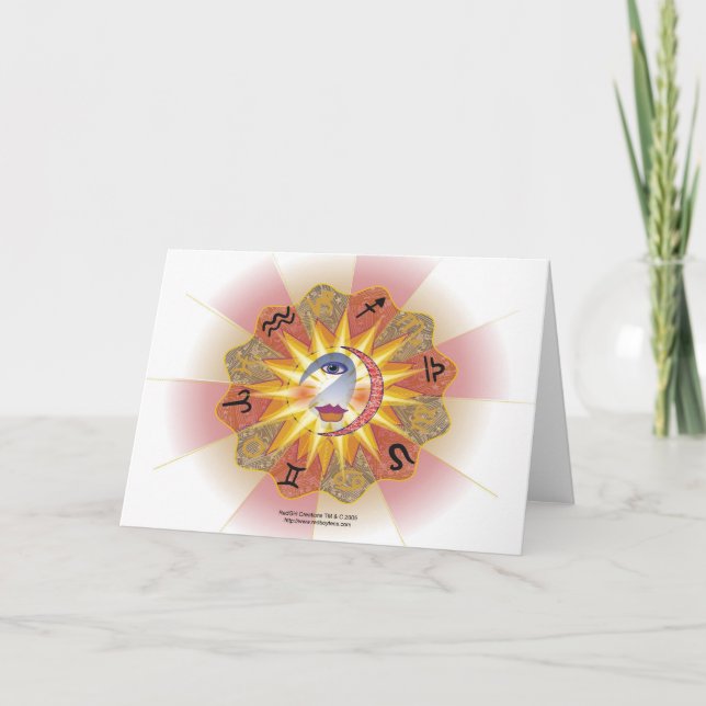 Astrology Spirit Greetings Card (Front)
