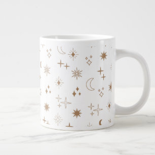 Astrology Star Pattern Large Coffee Mug