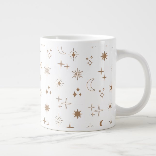Astrology Star Pattern Large Coffee Mug (Right)