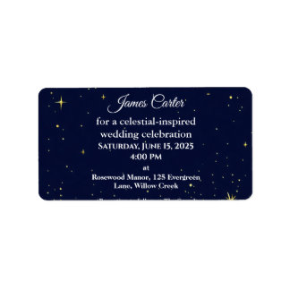 Astrology & Starry Night Theme | Celestial Wedding Label