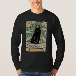 Astrology The God Cat Goth Tarot Card Reader Witch T-Shirt