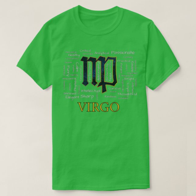 Astrology Traits Virgo 2 T-Shirt (Design Front)