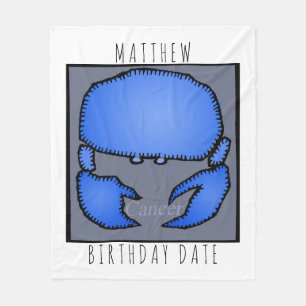Astrology Zodiac Cancer Sign Birthday name B Fleece Blanket