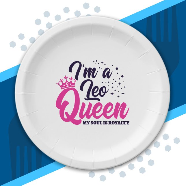 Astrology Zodiac - July August Birthday Leo Queen Paper Plate (Creator Uploaded)