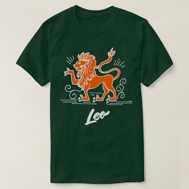 Astrology Zodiac Leo Sign Tshirt (Design Front)