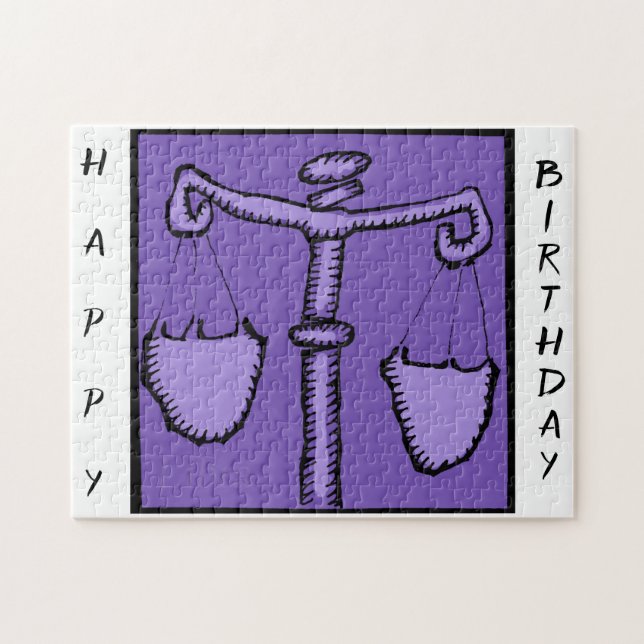 Astrology Zodiac Libra Sign Birthday Puzzle (Horizontal)