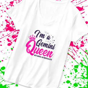 Astrology Zodiac - May June Birthday Gemini Queen T-Shirt