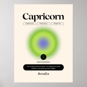 Astrology Zodiac Sign Capricorn Poster