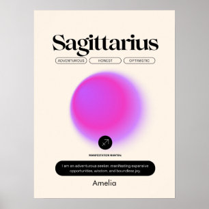 Astrology Zodiac Sign Sagittarius Poster