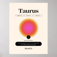 Astrology Zodiac Sign Taurus Poster