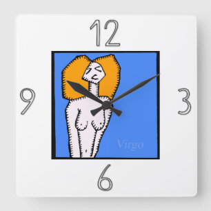 Astrology Zodiac Sign Virgo Wall Clock