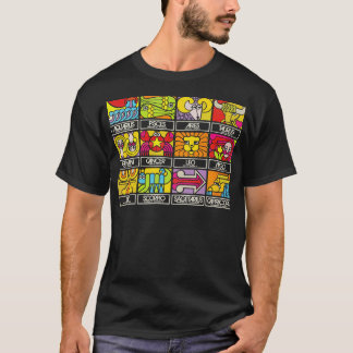 Astrology Zodiac Signs Dates Vintage Style Aesthet T-Shirt