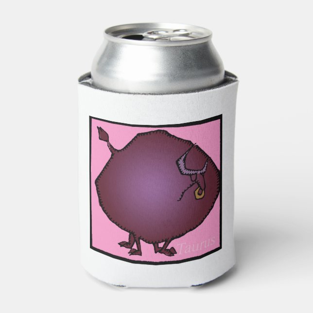Astrology Zodiac Taurus Sign Birthday Can Cooler (Can Front)