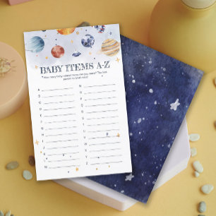 Astronaunt Rocketship Baby Shower Baby Items Game