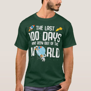 Astronaut 100 Days Of School Spaceship Rocket T-Shirt