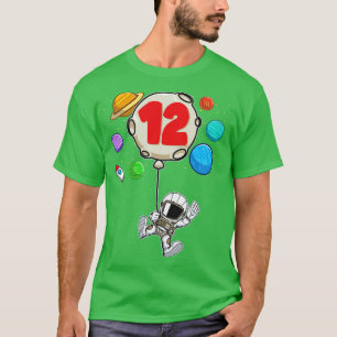 Astronaut 12 Year Old Birthday Boy Space Party 12t T-Shirt