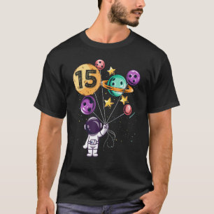 Astronaut 15th Birthday Boys Girls Space  15 Years T-Shirt