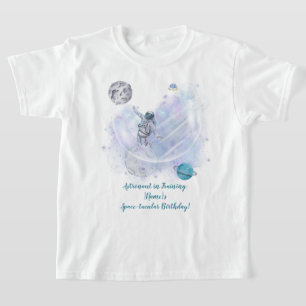 Astronaut Adventure: [Name]'s Cosmic Celebration T-Shirt
