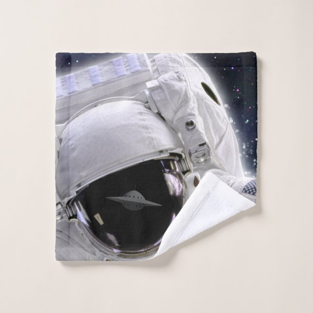 Astronaut Alien Encounter  - UFO - Hand washing Wash Cloth (Wash Cloth)