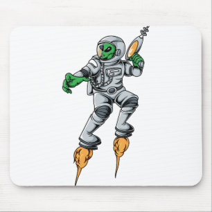 Astronaut Alien Sci-Fi Space Ufo Mouse Pad