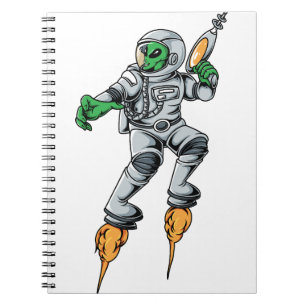 Astronaut Alien Sci-Fi Space Ufo Notebook
