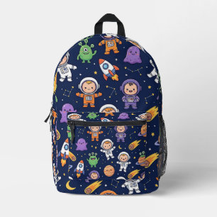 Astronaut Alien Space Backpack – Rocket Pattern