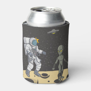 Astronaut and alien can cooler