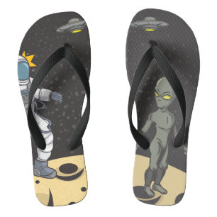 Astronaut and alien jandals