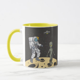 Astronaut and alien mug