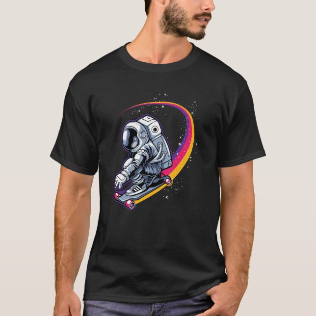Astronaut and Skateboard T-Shirt (Front)