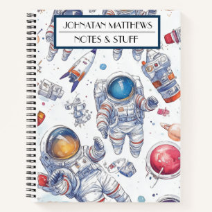 Astronaut and Space Notebook