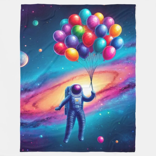 Astronaut Art Fleece Blanket (Front)