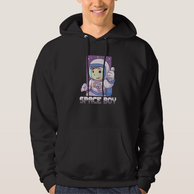 Astronaut Astronomy Solar System Outer Space Kids Hoodie (Front)