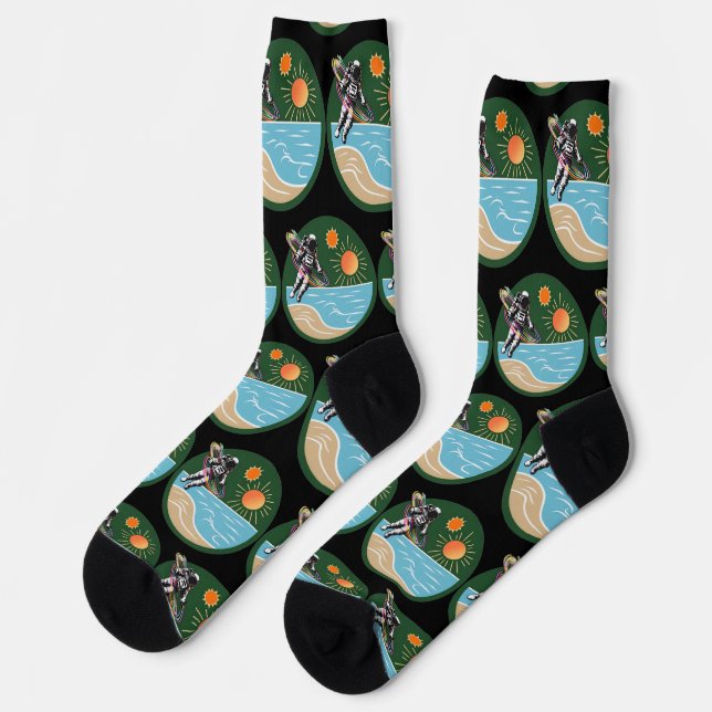 Astronaut at the Beach Socks (Left)