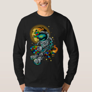 Astronaut Autism Awareness With Autistic Planet Fo T-Shirt