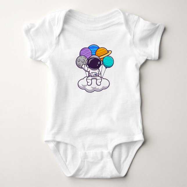 Astronaut baby ballons!  bodysuit (Front)